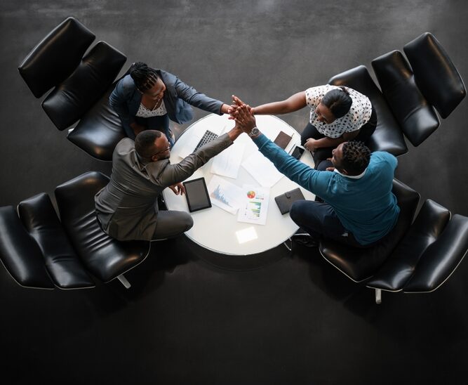 A,Diverse,African,Group,Of,Professionals,In,A,Successful,Business